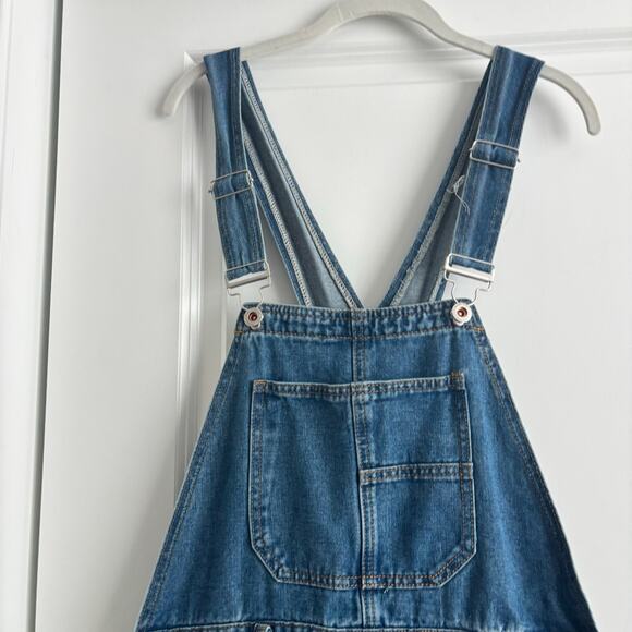 Barrel Leg Denim Overalls Sz XL Horseshoe Jean Jumpsuit Blue - Picture 13 of 15